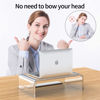 Picture of Beimu Acrylic Monitor Stand Riser Acrylic Laptop Stand Riser PC Holder Clear Computer Monitor Stand for Desk White Laptop Stand for Desk Compatible with iMac MacBook All Notebooks