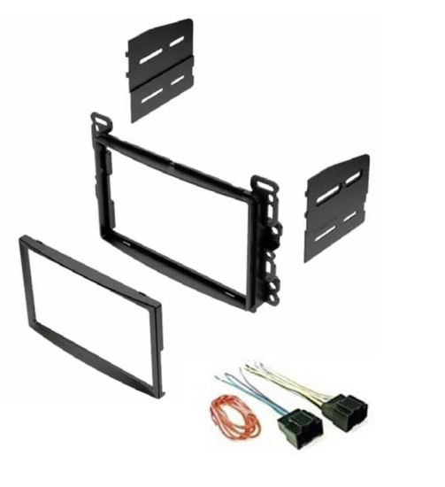 Picture of Double Din Car Radio Stereo Install Dash Installation Kit and Wire Harness Made for Chevrolet: 2007-2010 Cobalt, 2006-2011 HHR, 2008-2012 Malibu + More -No Factory External Amp Vehicles