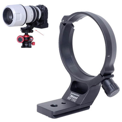 Picture of iShoot Metal Tripod Mount Ring Lens Collar Compatible with Canon RF 100-500mm f/4.5-7.1L is USM, Lens Support Holder Bracket Bottom is Arca-Swiss Fit Quick Release Plate Dovetail Groove