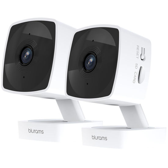 Picture of blurams 5GHz Security Camera 2PCS, 2K Pet Camera,Dog Camera with Phone App,Dual-Band Wi-Fi Camera w/AI Motion Detection,2-Way Talk,IR Night Vision