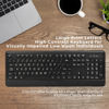 Picture of KOPJIPPOM Large Print Backlit Keyboard, Quiet USB Wired Computer Keyboard, Full Size Keyboard with White Illuminated LED Compatible for Windows Desktop, Laptop, PC, Gaming, Black