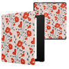 Picture of kwmobile Case Compatible with Amazon Kindle Oasis 10. Generation Case - eReader Cover - Poppy Red/Green/Beige