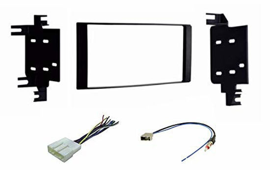 Picture of Premium Car Stereo Install Dash Kit, Wire Harness, and Antenna Adapter for Installing a Double Din Aftermarket Radio for Some 2012-2019 Nissan Quest/Rogue/Versa - Compatible Vehicles Listed Below