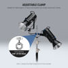 Picture of NEEWER 3 Way Clamp with 4.1in/105mm 5/8" Baby Pin Stud for 1"-1.4"/25-35mm Tube C Stand Boom Arm Grip Arm Photography Light Stand, Stainless Steel for LED Video Light Flash, Max Load 22lb/10kg, UA045