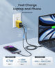 Picture of USB C Charger, AOHI 67W GaN+ PD Fast Charger Block with 4ft USB C to USB C LED Display Cable for MacBook Pro/Air,iPad Pro,Galaxy S22/S21, iPhone 15 Pro Max/14 Plus/13/12 (Amber)