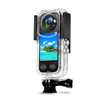 Picture of Waterproof Case for Insta 360 one X3 Action Camera, Underwater Diving Protective Housing 40M with Bracket Accessories