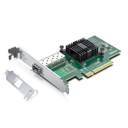 Picture of 10Gb SFP+ PCI-E Network Card NIC, Compare to Intel X520-DA1 (Intel E10G42BTDA), with Intel 82599EN Chip, Single SFP+ Port, PCI Express X8, Ethernet LAN Network Adapter Support Windows/Linux/VMware