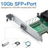 Picture of 10Gb SFP+ PCI-E Network Card NIC, Compare to Intel X520-DA1 (Intel E10G42BTDA), with Intel 82599EN Chip, Single SFP+ Port, PCI Express X8, Ethernet LAN Network Adapter Support Windows/Linux/VMware