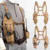 Picture of Radio Shoulder Harness Holster Chest Holder Universal Vest Rig for Police Firefighter Two Way Radio Search Rescue Essentials (Khaki)