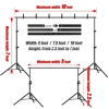 Picture of Backdrop Stand for Parties, 10x7 ft Heavy Duty Background Stand, Includes 6 Clamps, 2 Sandbags, Carrying Bag, EZLucky Adjustable Backdrops for Photography, Parties, Photo Booths & Projector Screens