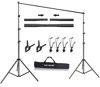 Picture of SLOW DOLPHIN 10x 8.5 ft Photo Backdrop Stand, Adjustable Photography Background Support System Stand for Photo Video Studio with Carrying Bag, Clips, Clamps