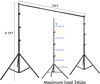 Picture of SLOW DOLPHIN 10x 8.5 ft Photo Backdrop Stand, Adjustable Photography Background Support System Stand for Photo Video Studio with Carrying Bag, Clips, Clamps