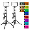 Picture of Torjim RGB Photography Video Lighting,Studio Lights with Adjustable Tripod Stand - 16 Color Lighting for Video Recording/YouTube/TikTok/Live Streaming/Make up/Vlogging