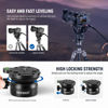 Picture of NEEWER Tripod Leveling Base (⌀60mm) Camera Leveler, Aluminum Adjusting Tripod Head Plate with -15°/+15° Tilt, Bubble Level, 1/4" 3/8" Screw Compatible with Canon Nikon Sony DSLR & Camcorder, GM15