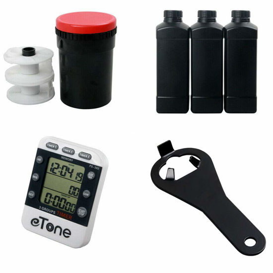 Picture of 120 135 B&W Film Darkroom Kit Developing Equipment Processing Tool Developing Tank Spiral Reel Timer Chemical Bottle Film Opener