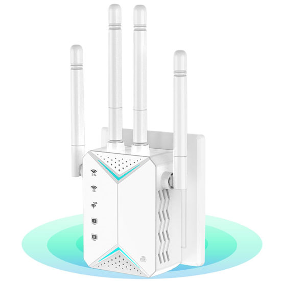 Picture of 2024 WiFi Extender - 4 Antennas 360 Degree Full Coverage - Wireless Signal Repeater Booster up to 9800 sq.ft - 1200Mbps Wall-Through Strong WiFi Booster-Dual Band 2.4G and 5G-xl1