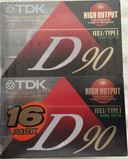 Picture of TDK D90 High Output 16-Pack audio cassette tapes