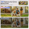 Picture of BondFree 4MP Light Bulb Security Camera 5G& 2.4GHz WiFi, 2Pack Wireless Bulb Security Camera, E27 Light Socket, Full Color Day and Night,SD&Cloud Storage,Motion Tracking-Compatible with Alexa