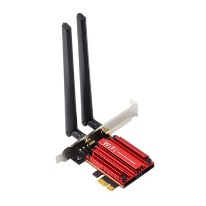 Picture of New 5.8 Gbps Wi-Fi 7 Bluetooth 5.4 PCI-E WiFi Adapter Intel BE200 Card 2.4/5/ 6 GHz 802.11be for Windows 11 PC Desktop