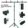 Picture of Coliflor T-Shape Portable Backdrop Stand, 6.5x3.2ft Adjustable Photo Background Stand Kit, Sturdy Small Back Drop Holder with 4 Spring Clamps, Carry Bag for Parties, Photography and Video Studio