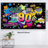 Picture of Irenare Back to The 90s Backdrop for Party Decorations 90s Retro Hanging Banner Background for Photography Hip Hop Graffiti Wall Decor Photo Back Props for 90s Themed Birthday Party 73 x 43 Inch