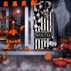 Picture of Beetlejuice Door Cover Scary Creepy Halloween Photo Backdrop Halloween Birthday Party Decorations and Supplies for Home