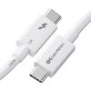 Picture of Cable Matters [Intel Certified] 80Gbps Thunderbolt 5 Cable with up to 120Gbps Bandwidth Boost and 240W Charging in White - 1m / 3.3ft, Compatible with Thunderbolt 4, USB 4 and USB-C