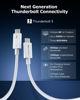 Picture of Cable Matters [Intel Certified] 80Gbps Thunderbolt 5 Cable with up to 120Gbps Bandwidth Boost and 240W Charging in White - 1m / 3.3ft, Compatible with Thunderbolt 4, USB 4 and USB-C