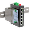 Picture of GoodTop 5 Port 100Mb Unmanaged Industrial Switch with DIN Rail 15W Power Supply,DIN-Rail 10/100Mbps Fast Ethernet,IP40,4KV Lightning Protection,Operating Temperature Range -40° - 80°C Network Switch