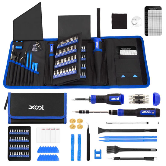 Picture of XOOL 200 in 1 Precision Screwdriver Kit, Electronics Repair Tool Magnetic Driver Kit with 164 Bits, Flexible Shaft, Extension Rod for Computer, iPhone, Laptop, PC, PS4, Xbox, Nintendo