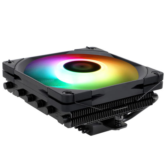 Picture of Thermalright AXP-120-X67 Black ARGB Low Profile CPU Air Cooler with Quite 120mm TL-C12015B-S Low Profile PWM Fan, 6 Heat Pipes, 67mm Height, for AMD AM4/Intel LGA 1700/1150/1151/1155/1200/2011/2066