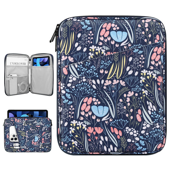 Picture of Dadanism 9-11 Inch Tablet Sleeve Bag Carrying Case for iPad 9/8/7th Gen 10.2,iPad Air 11" 2024,iPad Pro 11 M4 M2 2024,iPad Air5/4 10.9,iPad 10th Gen 10.9,Galaxy Tab A9+/S9 FE/A8, Night Blue