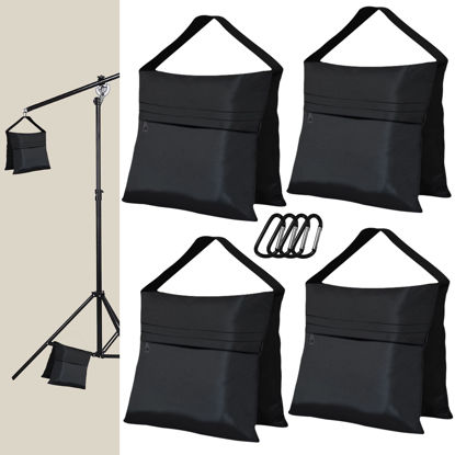 Picture of Eurmax USA Photography Sand Weight Bags Heavy Duty Saddlebags for Photography Video Equipments, Backdrop Stand, Light Stand,Photo Tripod, Canopy Tent, Umbrella Base, Fishing Chair,Picnic Table 4-Pack