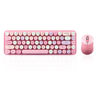 Picture of Perixx PERIDUO-802PK Bluetooth Mini Keyboard and Mouse Combo - Retro Round Key Caps - Pastel Pink - US English