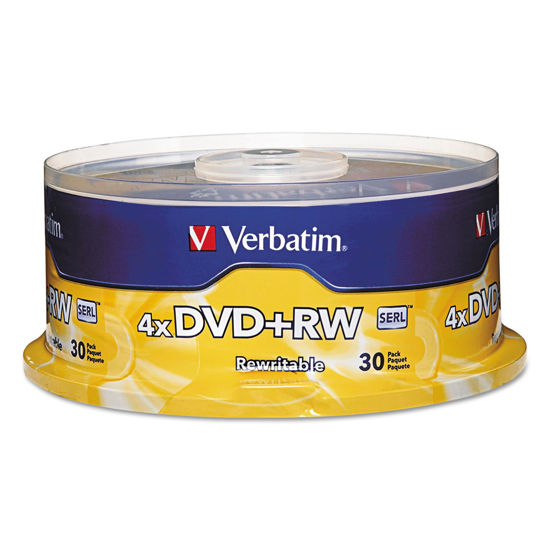 Picture of Verbatim DVD+RW Discs 4.7GB 4x Spindle 30/Pack VER94834