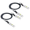 Picture of 10Gtek 1.25G SFP DAC Twinax Cable - Gigabit Passive Direct Attach Copper Twinax SFP Cable for Cisco SFP-1GBASE-CU0.5M, Ubiquiti UniFi, Fortinet, Netgear, TP-Link and More, 0.5-Meter(1.6ft), 2-Pack