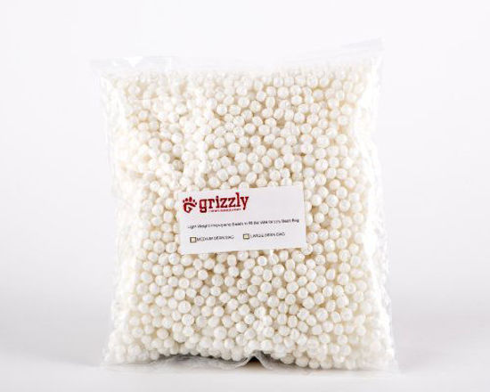 Picture of Grizzly Polystyrene, Poly Styrene beads, balls to fill the Grizzly MEDIUM Camera Bean Bag, Photography & Video Bean Bag, Tripod Bag, Camera Support & Sandbag, Camera Beanbag, Spotting Scope Support