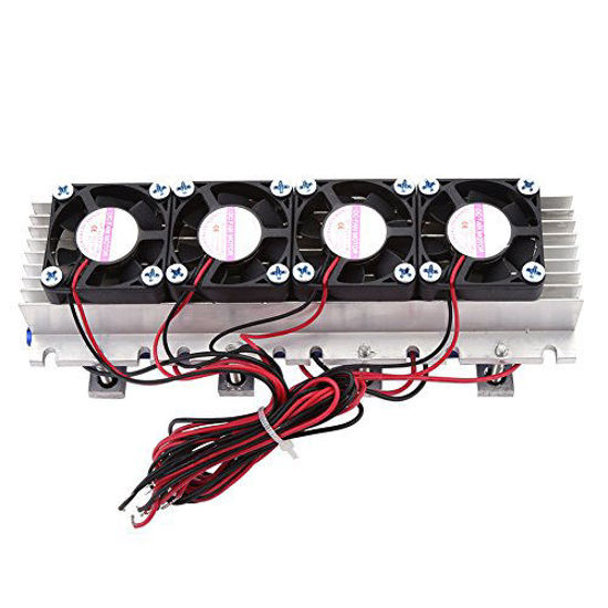 Picture of Peltier Module Refrigerator Cooling System DIY Thermoelectric Cooler Refrigeration Air Cooling Device 4-Chip TEC1-12706 12V Peltier Cooler Semiconductor Water Chiller TEC