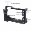 Picture of Easy Hood Camera Cage for Canon EOS M6 Mark II Mirrorless Digital Camera, Vlogging Video Shooting Filmmaking Rig Stabilizer with Cold Shoe 1/4" Thread Holes & 3/8" Locating Hole