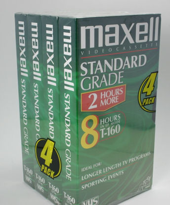 Picture of Maxell Standard Grade T 160 Blank Vhs Recording Tapes