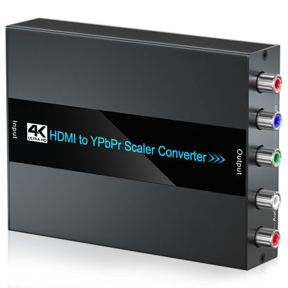 Picture of EASYCEL 4K/60Hz HDMI to Component Converter with Scaler Function, HDMI to YPbPr Converter Support 480i/576i Component Out for HDMI Devices to Display on CRT TV with Component