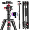 Picture of CAMBOFOTO 74-inch-Professional-Camera-Photography-Tripod, Ball Head Aluminum DSLR/SLR Tripod & Monopod with Carry Bag Compatible with Canon Nikon Binoculars Laser Telescope (Weight 3 Lbs, 13Lbs Load)