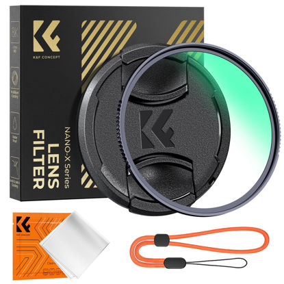 Picture of K&F Concept 82mm MC UV Lens Protection Filter with Filter Cap Cleaning Cloth Optical Glass Ultra Slim 28 Multi-Layer Coatings Camera Lens UV Filter (Nano-X Series)