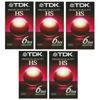 Picture of TDK Premium Quality HS 6Hrs T-120 VHS 5pk