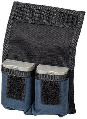 Picture of LensCoat 4-Battery Pouch Camera Battery Holder for DSLR (Navy) lenscoat