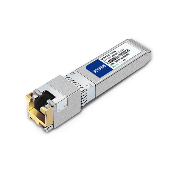 Picture of FLYPROFiber 10GBase-T SFP+ to RJ45 Module, 10G Ethernet Copper Modular Transceiver for Intel E10GSFPT, PCI-E NIC Card, CAT6A/CAT7, Up to 30M(100ft)