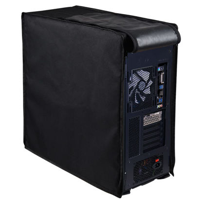 Picture of Computer CPU Dust Cover, Waterproof Desktop PC Mid-Tower Computer Host Dustproof Cover Full Case Protector with Zipper, Anti-Static CPU Tower PC Dust Covers (8.5W x 18.5H x 19.7D)