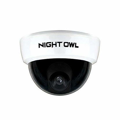 Picture of Night Owl Decoy Dome Camera with Flashing LED Deterrent Light and Security Sticker