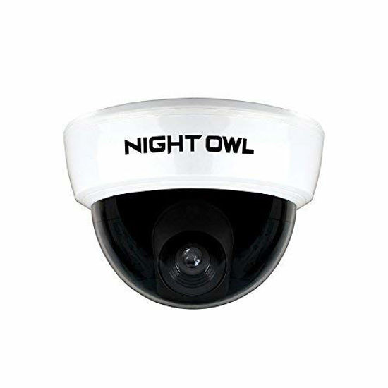 Picture of Night Owl Decoy Dome Camera with Flashing LED Deterrent Light and Security Sticker