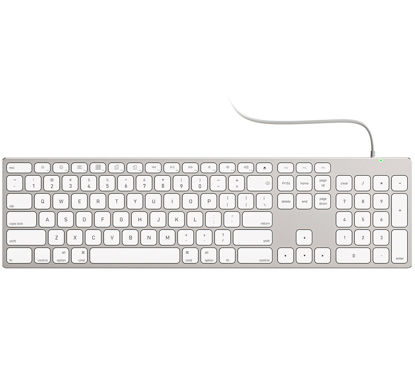 Picture of All-Aluminum Wired Keyboard for Apple Mac OS-Plug-n-Play, Cable Connection in USB-A or USB-C Port,Full Size USB Keyboard with Numeric Keypad for iMac/Mac Mini or MacBook Laptop